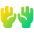 Raised Hands Icon from Plump Gradient Set