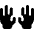 Raised Hands Icon from Core Solid Set
