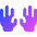 Raised Hands Icon from Core Gradient Set