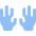 Raised Hands Icon from Core Flat Set