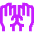 Raised Hands Icon from Sharp Neon Set