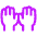 Raised Hands Icon from Plump Neon Set