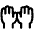 Raised Hands Icon from Plump Line Set