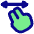 Two Finger Drag Hotizontal Icon from Plump Pop Set