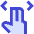 Two Finger Drag Hotizontal Icon from Sharp Duo Set