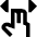 Two Finger Drag Hotizontal Icon from Sharp Remix Set