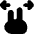Two Finger Drag Hotizontal Icon from Flex Solid Set