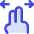 Two Finger Drag Hotizontal Icon from Core Duo Set