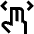 Two Finger Drag Hotizontal Icon from Sharp Line Set