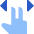 Two Finger Drag Hotizontal Icon from Sharp Flat Set