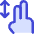 Two Finger Drag Vertical Icon from Core Duo Set