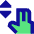 Two Finger Drag Vertical Icon from Sharp Pop Set