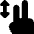 Two Finger Drag Vertical Icon from Core Solid Set
