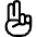 Two Fingers Icon from Ultimate Regular Set