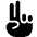 Two Fingers Icon from Ultimate Bold Set