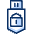 Usb Flash Drive Lock Icon from Cyber Duotone Set