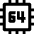 64 Bit Chip icon - Free transparent PNG, SVG. No sign up needed.