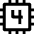 Computer Chip 4 Cores icon - Free transparent PNG, SVG. No sign up needed.