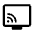 Connected Tv Icon from Rounded Line - Material Symbols Set