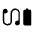 Earbuds Battery Fill Icon from Outlined Fill - Material Symbols Set