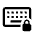 Keyboard Lock Icon from Outlined Line - Material Symbols Set