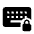 Keyboard Lock Fill Icon from Outlined Fill - Material Symbols Set
