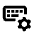 Keyboard Setting Gear Icon from Rounded Line - Material Pro Set
