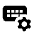 Keyboard Setting Gear Fill Icon from Rounded Fill - Material Pro Set