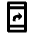 Mobile Screen Share Icon from Outlined Line - Material Pro Set