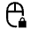 Mouse Lock Icon from Sharp Line - Material Symbols Set