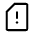 Sd Card Alert Icon from Outlined Line - Material Symbols Set