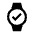 Watch Check Fill Icon from Sharp Fill - Material Symbols Set | Free Download as SVG Vector and Transparent PNG | Streamline icons