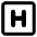 Hospital Sign Square Icon from Core Remix - Free Set