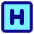 Hospital Sign Square Icon from Core Pop - Free Set