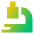Microscope Observation Sciene Icon from Sharp Gradient- Free Set