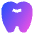 Tooth Icon from Sharp Gradient- Free Set