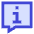 Chat Bubble Info Help Icon from Sharp Duo Set