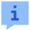 Chat Bubble Info Help Icon from Sharp Flat Set