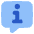 Chat Bubble Info Help Icon from Plump Flat Set