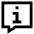 Chat Bubble Info Help Icon from Sharp Line Set