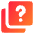 Help Question Square Stack Icon from Core Gradient Set