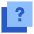 Help Question Square Stack Icon from Sharp Flat Set