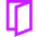 Door Open House Entrance Access Icon from Sharp Neon Set