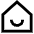 Home Smile Icon from Sharp Line Set
