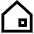 Home Window Icon from Sharp Line Set