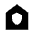 House With Shield Fill Icon from Outlined Fill - Material Symbols Set