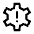 Settings Alert Icon from Sharp Line - Material Symbols Set