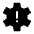Settings Alert Fill Icon from Sharp Fill - Material Symbols Set