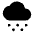 Weather Snowy Fill Icon from Outlined Fill - Material Symbols Set