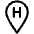 Hospital Pin Icon from Ultimate Regular Set